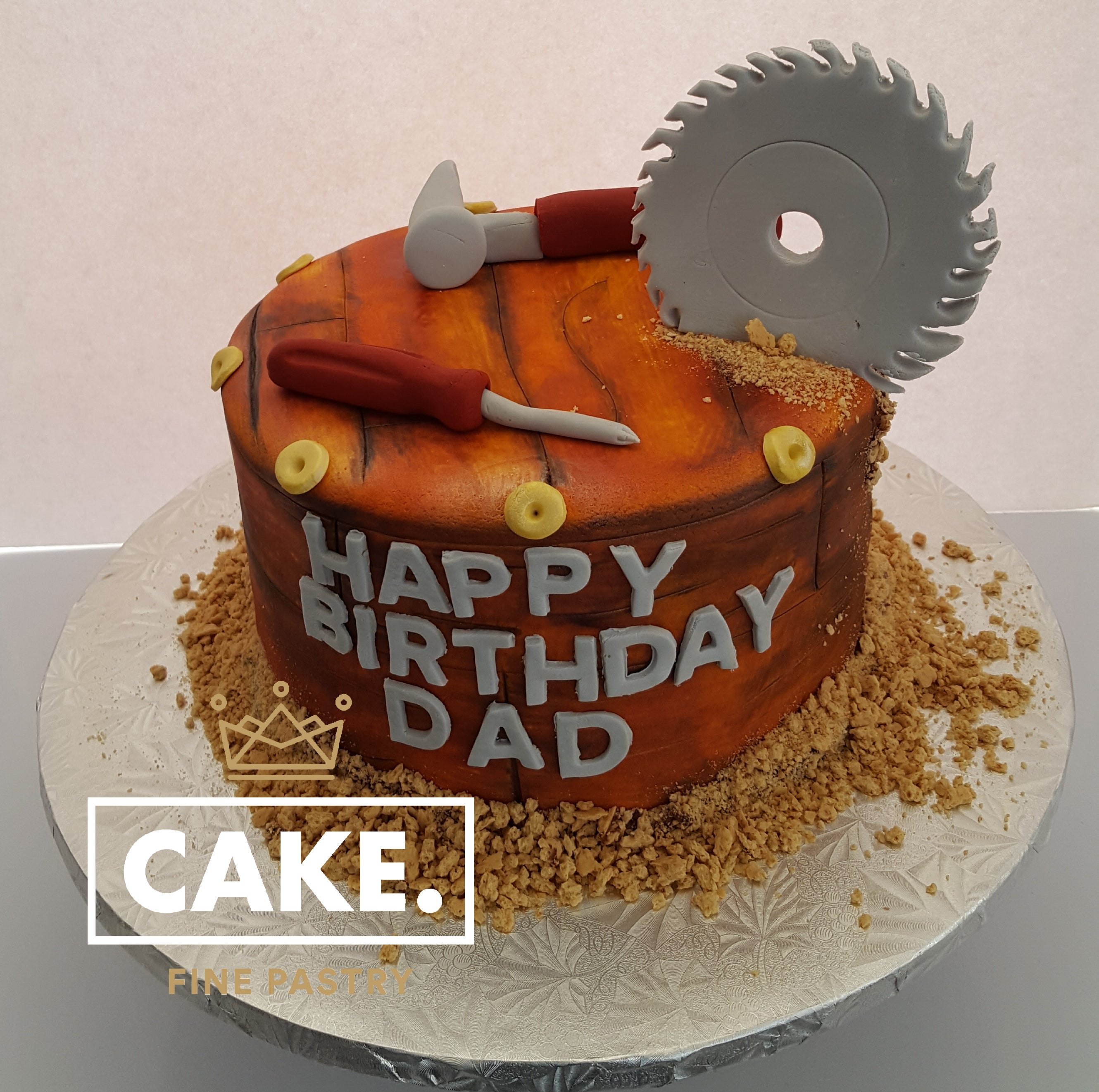 Blue Cake/ Honey Pies - 🔨🔩Happy 45th Birthday!🔩🔨 This carpenter themed  cake is too cool! All of the 3D decorations are completely edible! Needing  a specialty cake? Call or email one of