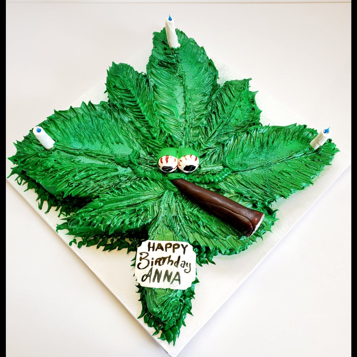 420 Joint and Orange Weed Leaf Novelty Cake Candles – Highly Curated Candles